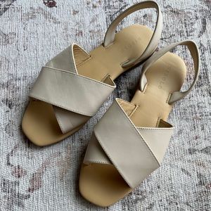 Nisolo All-Day Cross Strap Sandal in Bone